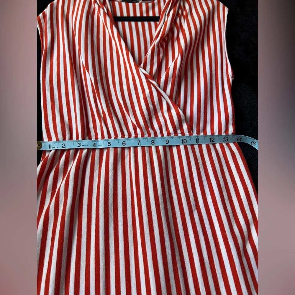 Anthropologie Saturday Sunday Orange/White Striped Dress, Size Small - Picture 3 of 7